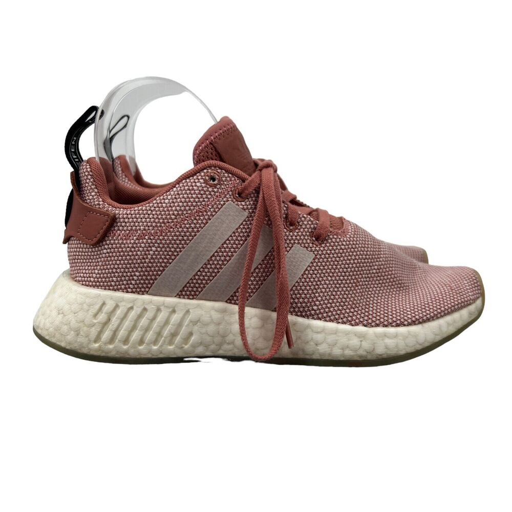 Adidas Womens 6 NMD R2 Running Trainers Sneakers‎ Lace Up Ash Pink Shoes CQ2007